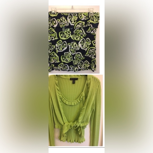 Crown & Ivy bandeau top, INC cardigan/tank,CAPRI PANTS ARE SOLD!! - Picture 1 of 4